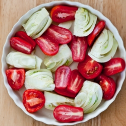 Roasted Fennel and Roma Tomatoes