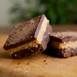 Raw Chocolate Peanut-Butter Bars