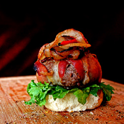 Bacon-Wrapped Burgers