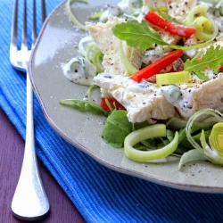 Camembert, Rucola and Leek Salad