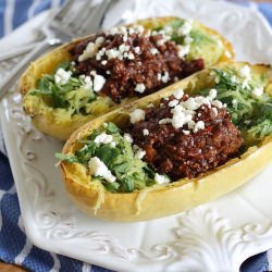 Chocolate Chili Stuffed Squash