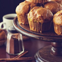 Glazed Pumpkin Doughnut Muffins