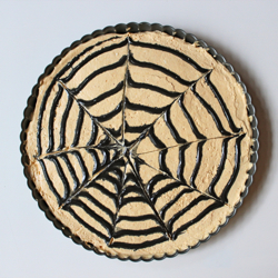 Pumpkin Spiderweb Cheesecake