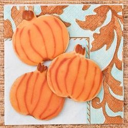 Iced Pumpkin Sugar Cookies