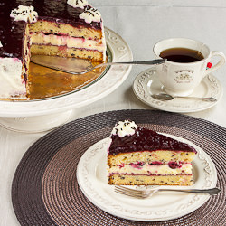 Mascarpone Cake w/ Cherries