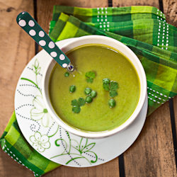 Creamy Pea Soup with Wasabi