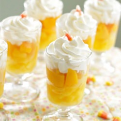 Candy Corn Halloween Fruit Parfaits