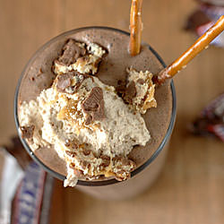 Snickers and Pretzel Milkshake