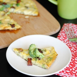 Broccoli Bacon Cheddar Frittata