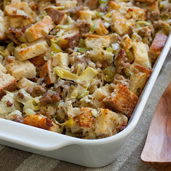 Artichoke and Sausage Dressing