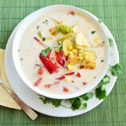 Southwest Green Curry Coconut Soup