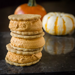 Pumpkin Ice Cream Sandwiches