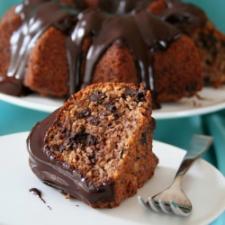 Hazelnut Chocolate Chip Bundt Cake