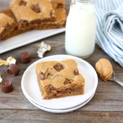 Peanut Butter Rolo Blondies