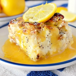 Lemon Poppyseed Bread Pudding