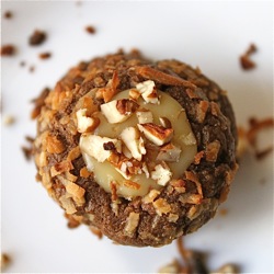 German Chocolate Thumbprint Cookies