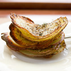 Peppery Potato and Thyme Stacks