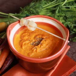 Carrot Soup w/ Cumin and Scallops