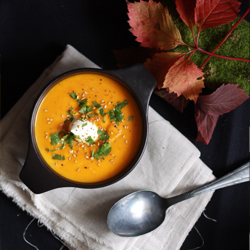 Pumpkin Soup and Coconut Milk