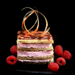 Raspberry Mousse Napoleons