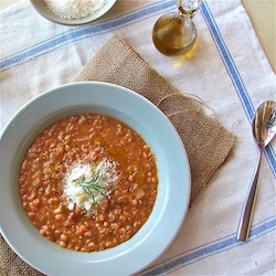 Tuscan Bean Soup with Rosemary Oil