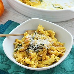 Pumpkin & Chicken Pasta Bake