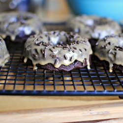 PB Glazed Brownie Doughnuts