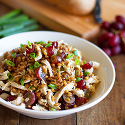 Honey Chicken Salad with Grapes