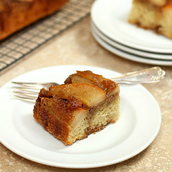 Upside Down Pear Coffee Cake