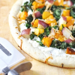 Kale, Squash & Potato Pizza