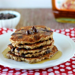 Vegan Chocolate Chip Oat Pancakes