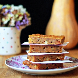 Pumpkin + White Chocolate Blondies