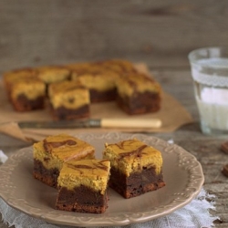 Pumpkin Cheesecake Brownies