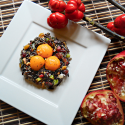 Wild Rice Nests with Winter Squash