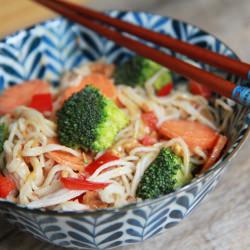 Rice Noodles with Peanut Sauce