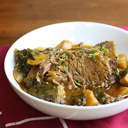 Pot Roast with Turnip Greens