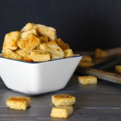 Parmesan Sourdough Croutons