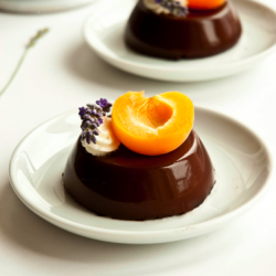 Chocolate Lavander Panna Cotta