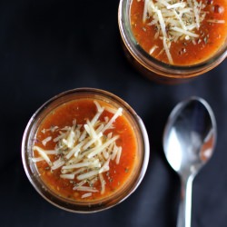 Roasted Garlic Tomato Bean Soup