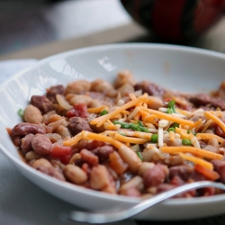 Spicy Two-Bean Vegetarian Chili