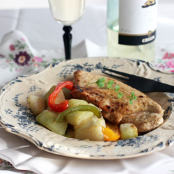 Turkey Schnitzel with Kohlrabi