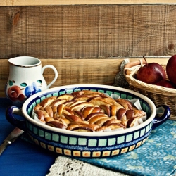 Oat-Cottage Cheese Apple Pie