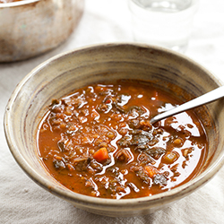 Sausage, Escarole & Lentil Soup