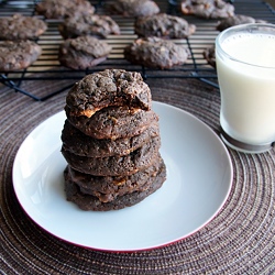 Chocolate Butterfinger Cookies