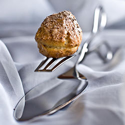 Profiteroles with Hazelnut Cream