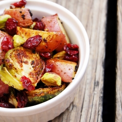 Roasted Brussels and Reds