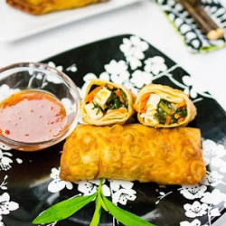 Greens, Carrot, & Tofu Egg Rolls