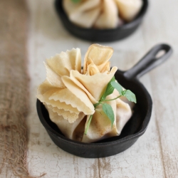 Caramel Apple Brie Crepe Parcels