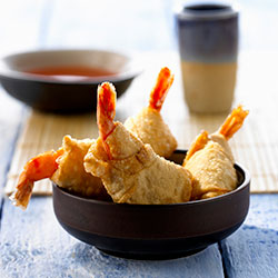 Thai Shrimps In Wonton Pastry