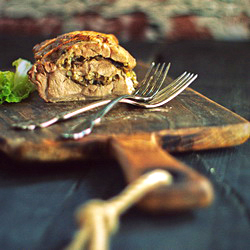 Pork Chop Stuffed with Fungi